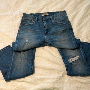 Madewell 9” High Riser Distressed Skinny Skinny Jeans